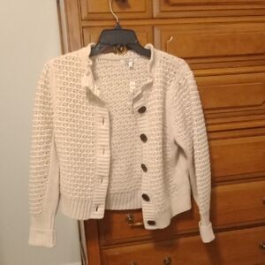 Madewell Button-Up Cream Cardigan Size Small NWT